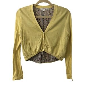 CAbi Woman’s Long Sleeved Cropped Cardigan Sweater Sz XS